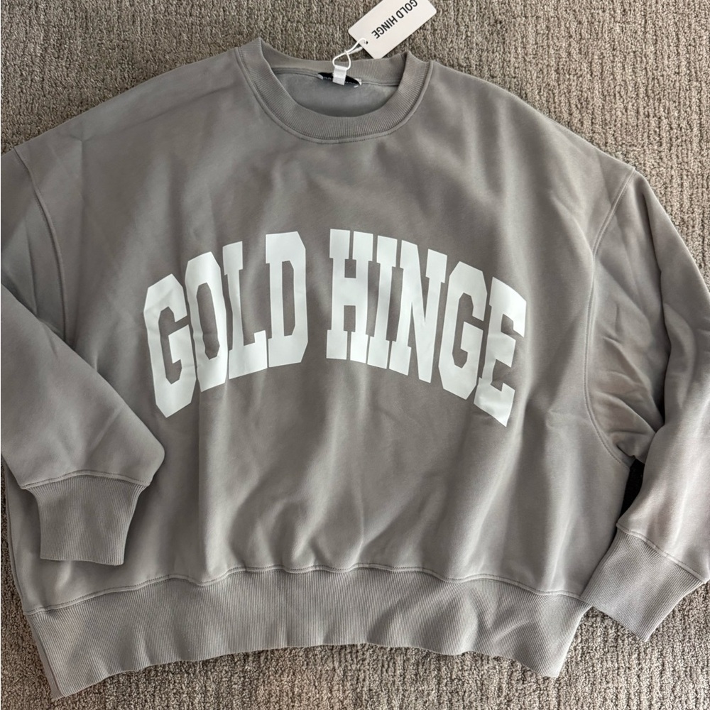 Gold Hinge Gray Sweatshirt size small